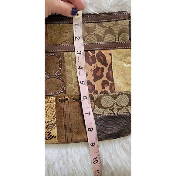 COACH Patchwork Animal Print Messenger CrossBody Shoulder Bag - Picture 8 of 9